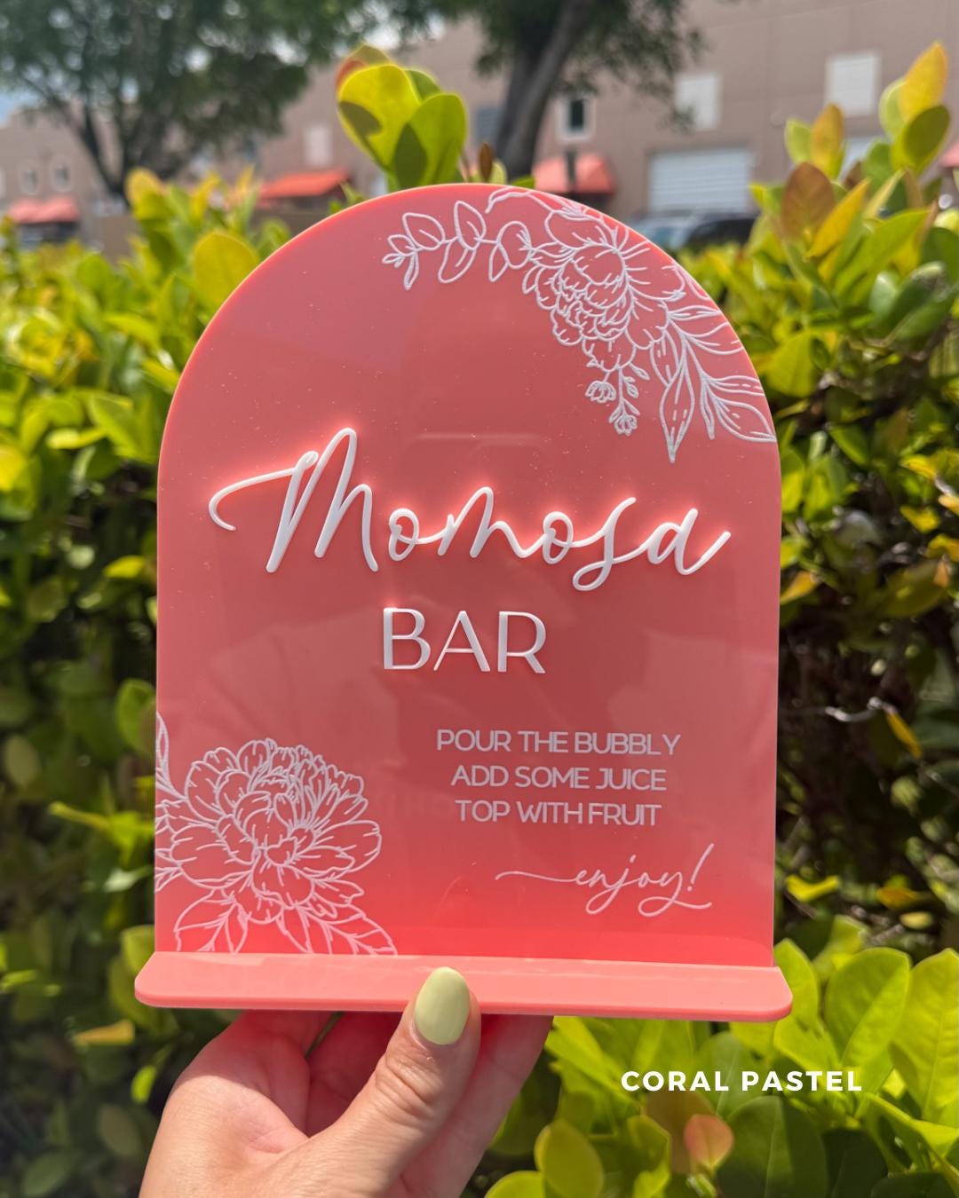 Momosa Bar Sign, Baby Shower Mimosa Bar Sign, Acrylic Mimosa Sign Gender reveal, Mimosa Menu Sign for Baby Shower, Baby Shower Decor