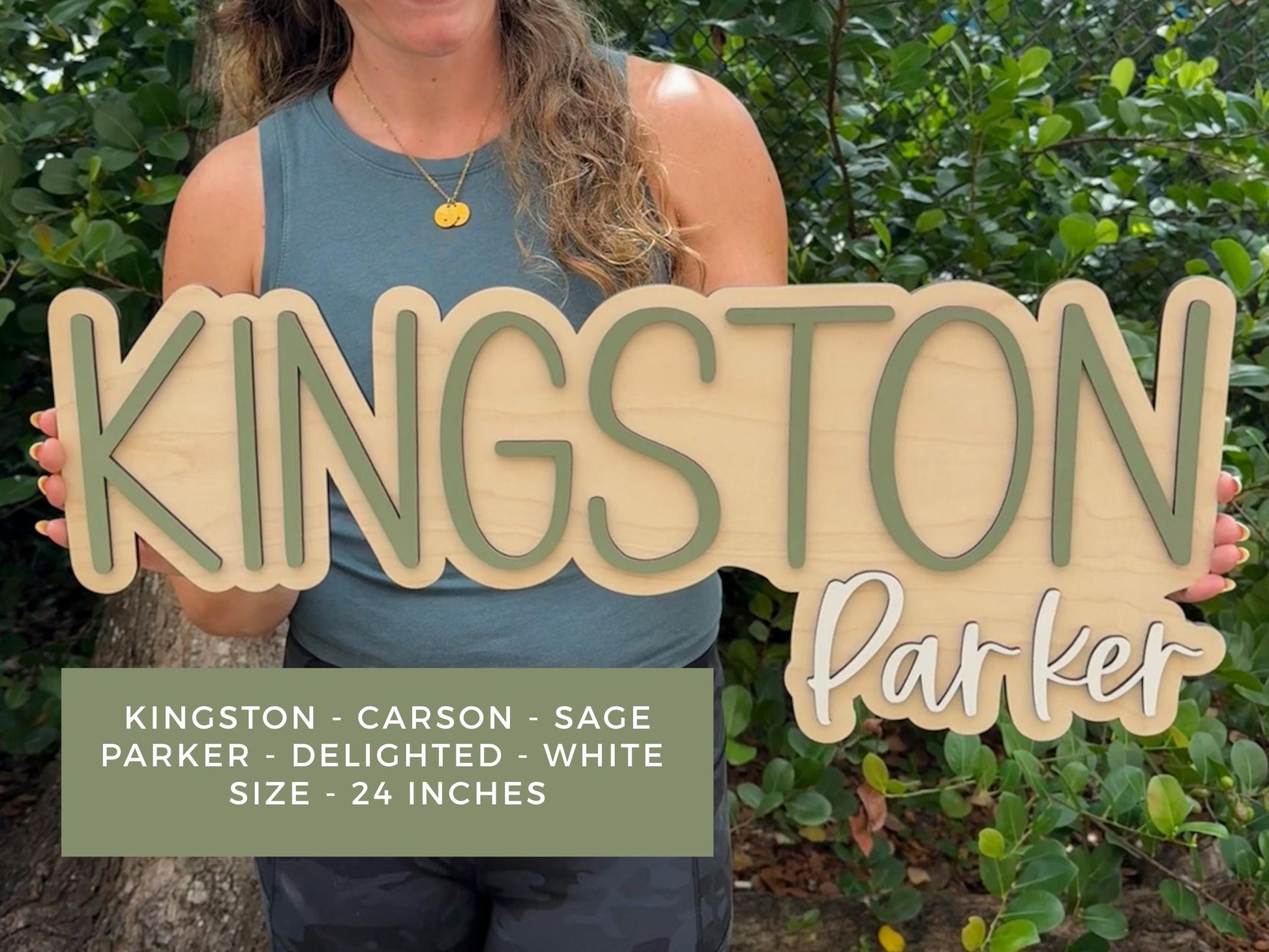 Nursery Name Sign, Large Wood Baby Name Sign, Above Crib Name Sign, Girl Name Sign, Layered Baby Name Sign, Boy Name Sign