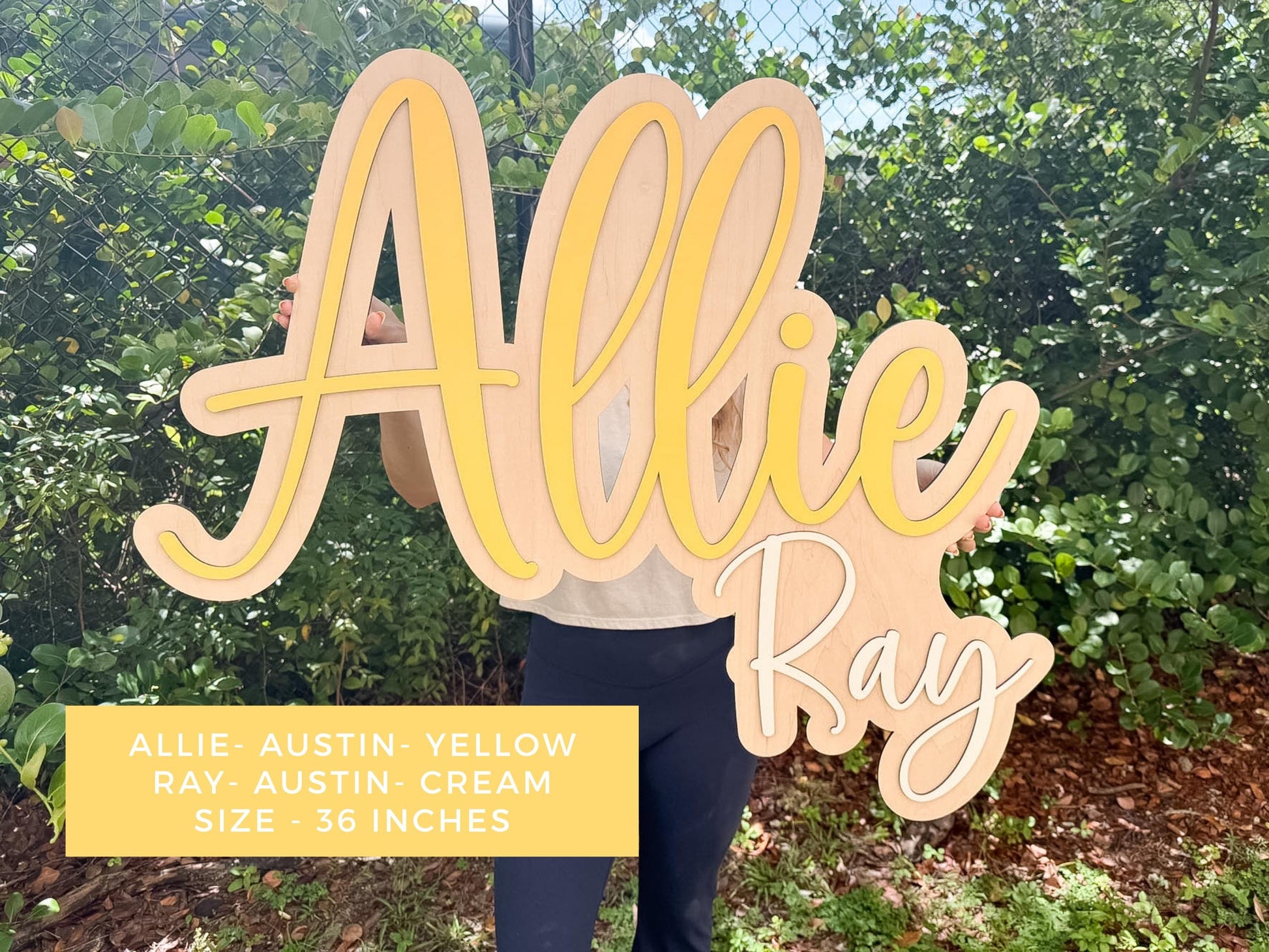 Nursery Name Sign, Large Wood Baby Name Sign, Above Crib Name Sign, Girl Name Sign, Layered Baby Name Sign, Boy Name Sign