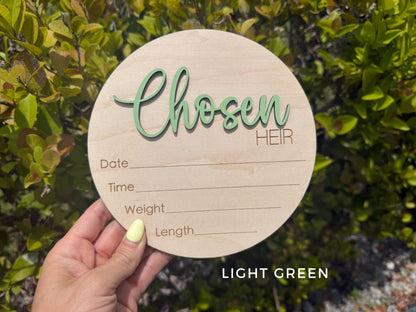 Baby Announcement Name Sign, Newborn Name Sign For Hospital, Name Plate Birth Announcement sign for Boy, Personalized Wood Sign Name Reveal