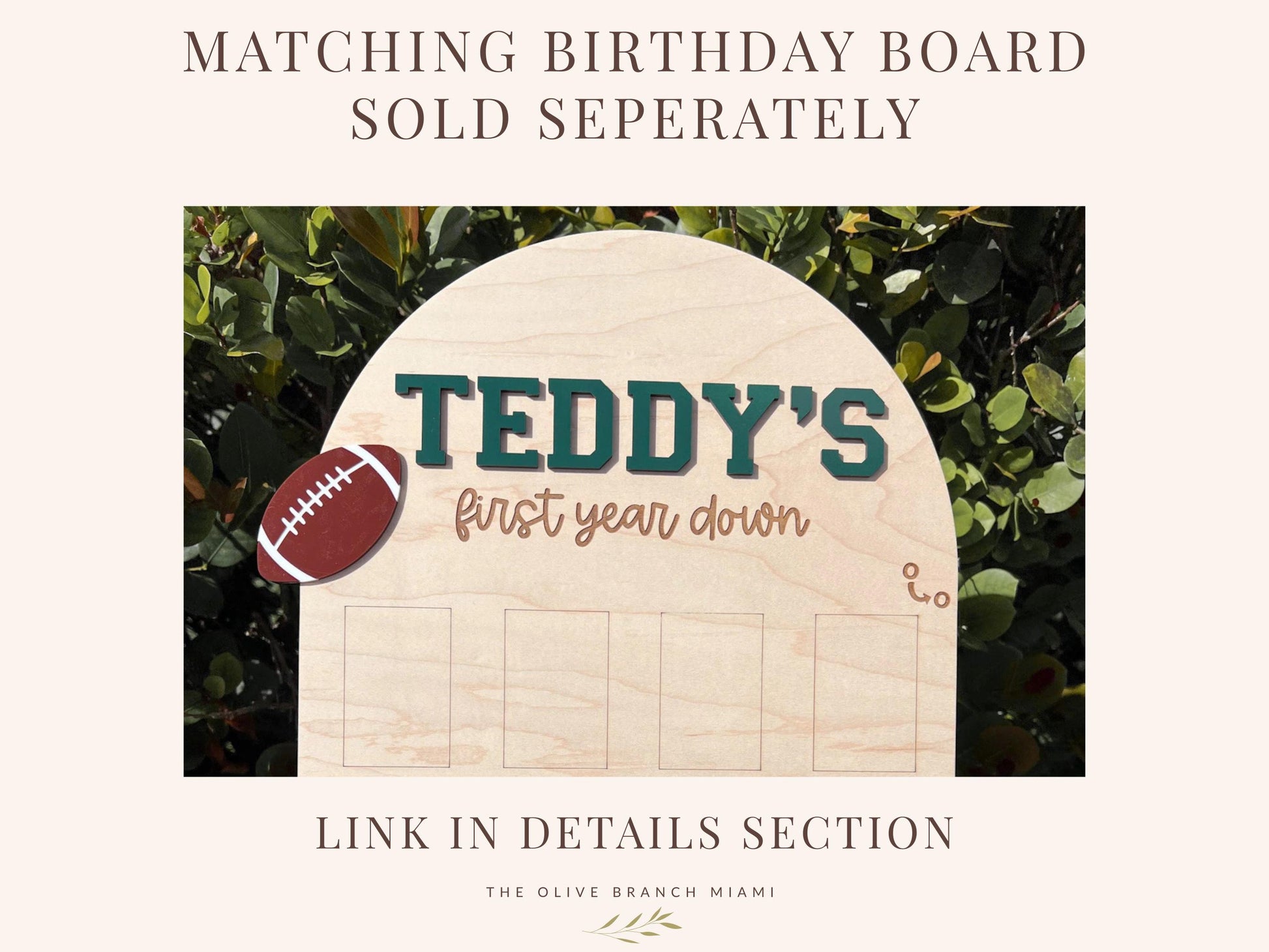First Birthday Football Cake topper, First Year Down Birthday, Football Smash Cake, Custom Name Football First Birthday Cake Topper
