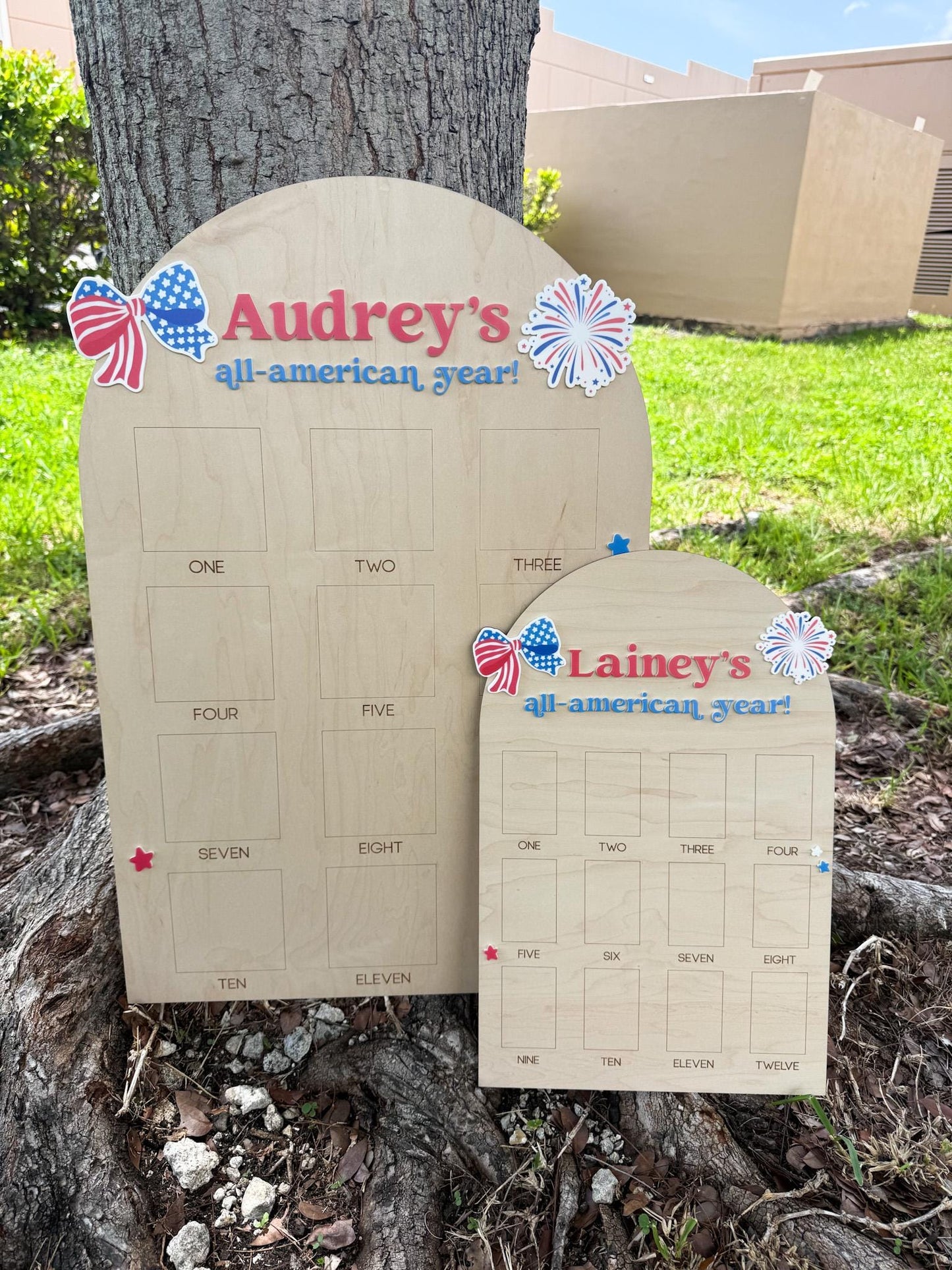 All American Girl Birthday Board, Americana First Birthday Board, Patriotic First Birthday Photo Display, Fourth of July Birthday Decor