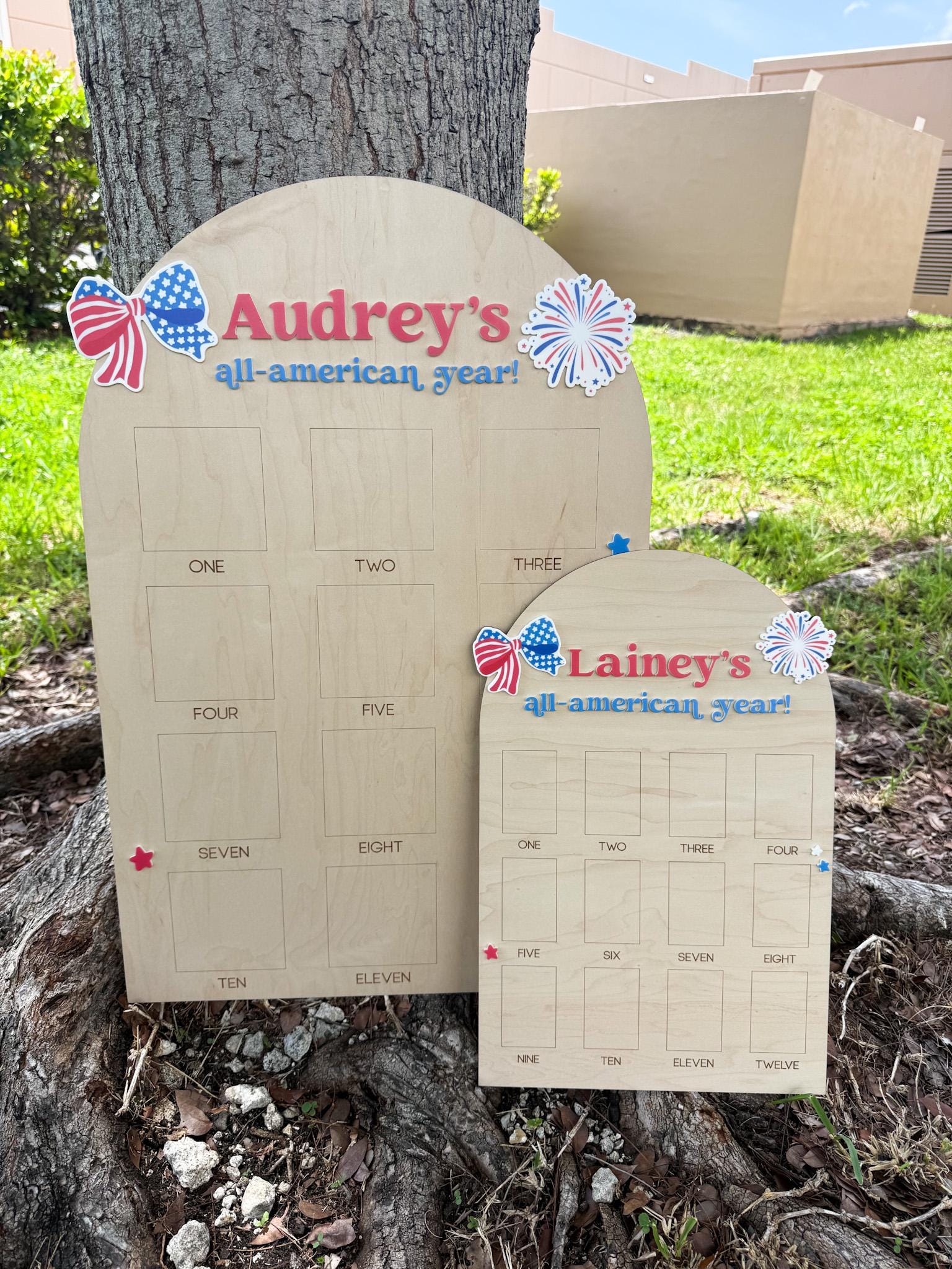 All American Girl Birthday Board, Americana First Birthday Board, Patriotic First Birthday Photo Display, Fourth of July Birthday Decor