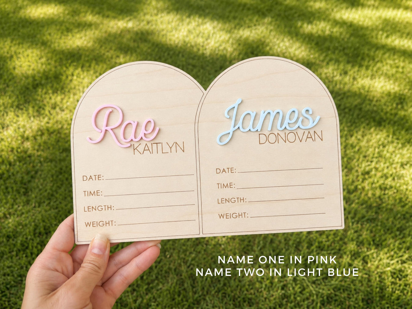 Twin Birth Announcement Sign, Twin Name Sign for Hospital, Twin Birth Stats Sign, Hospital Name sign for Twins, Baby Newborn Sign for Twins