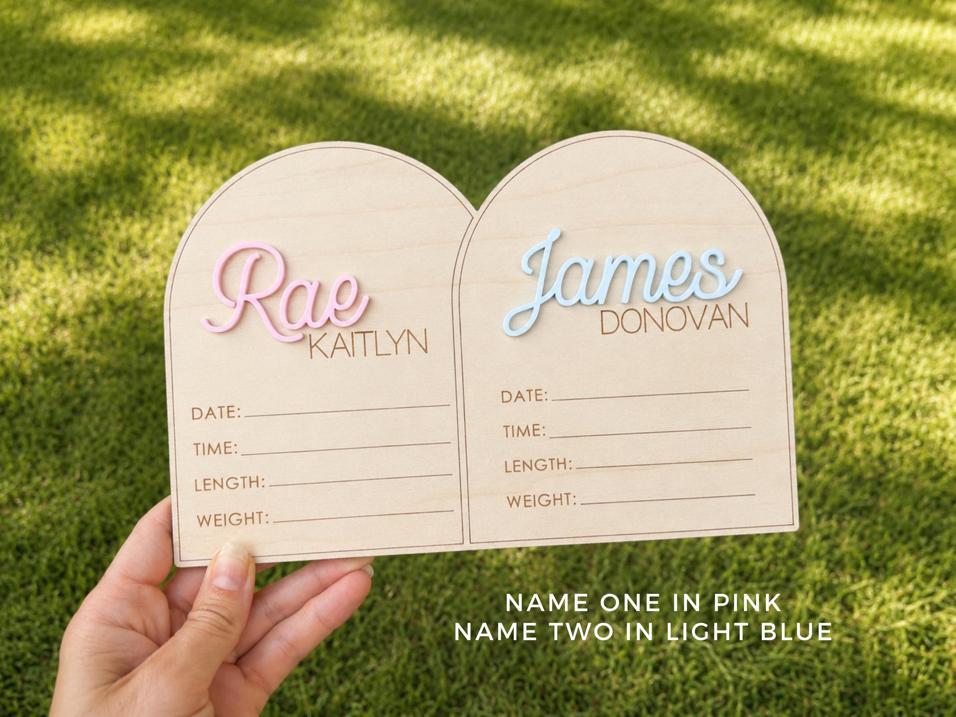 Twin Birth Announcement Sign, Twin Name Sign for Hospital, Twin Birth Stats Sign, Hospital Name sign for Twins, Baby Newborn Sign for Twins