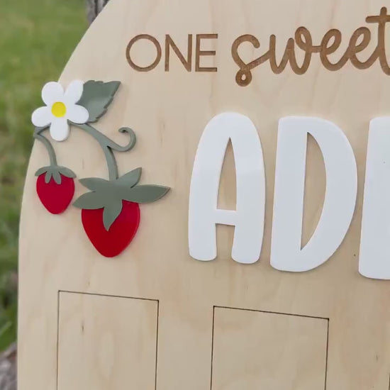 Berry First Birthday Photo Board, Berry Sweet Birthday One Year of Board Strawberry Birthday decor, One Sweet Year Display, Sweet One Decor