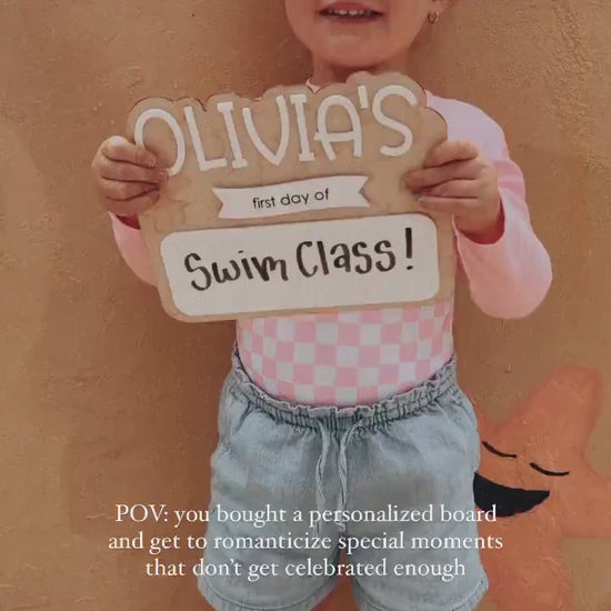 Personalized My First Day of Sign, Reusable Back to School Board, Last Day of School, Board Photo Prop, Sign for School Pictures