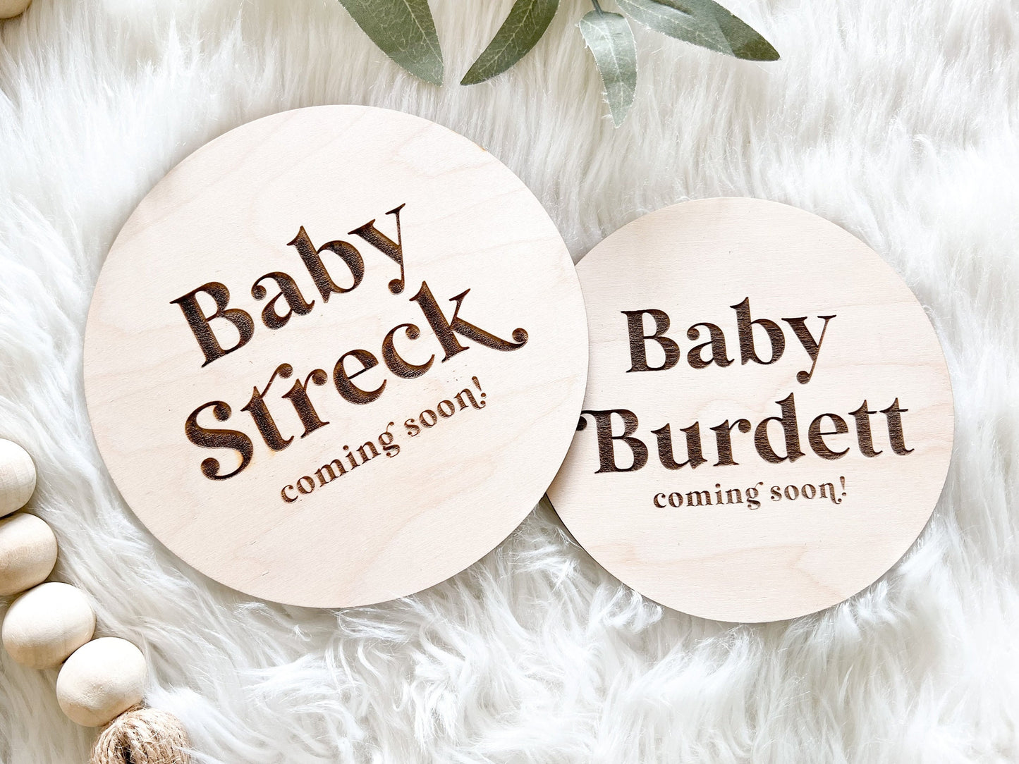 Personalized Coming Soon Baby Announcement Sign