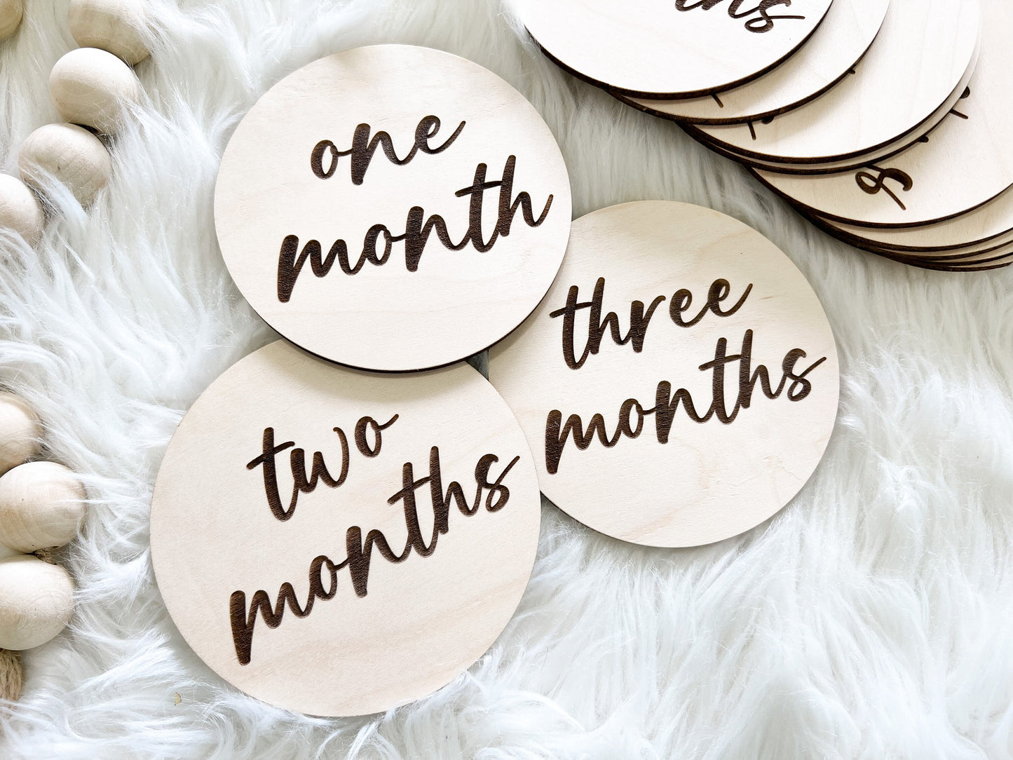 Baby Milestones - Engraved Thick Script