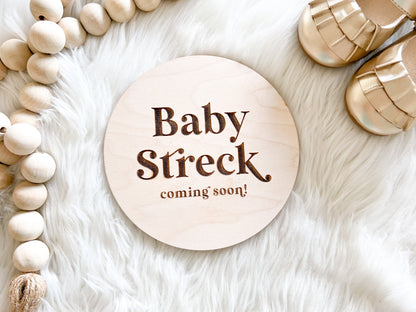 Personalized Coming Soon Baby Announcement Sign