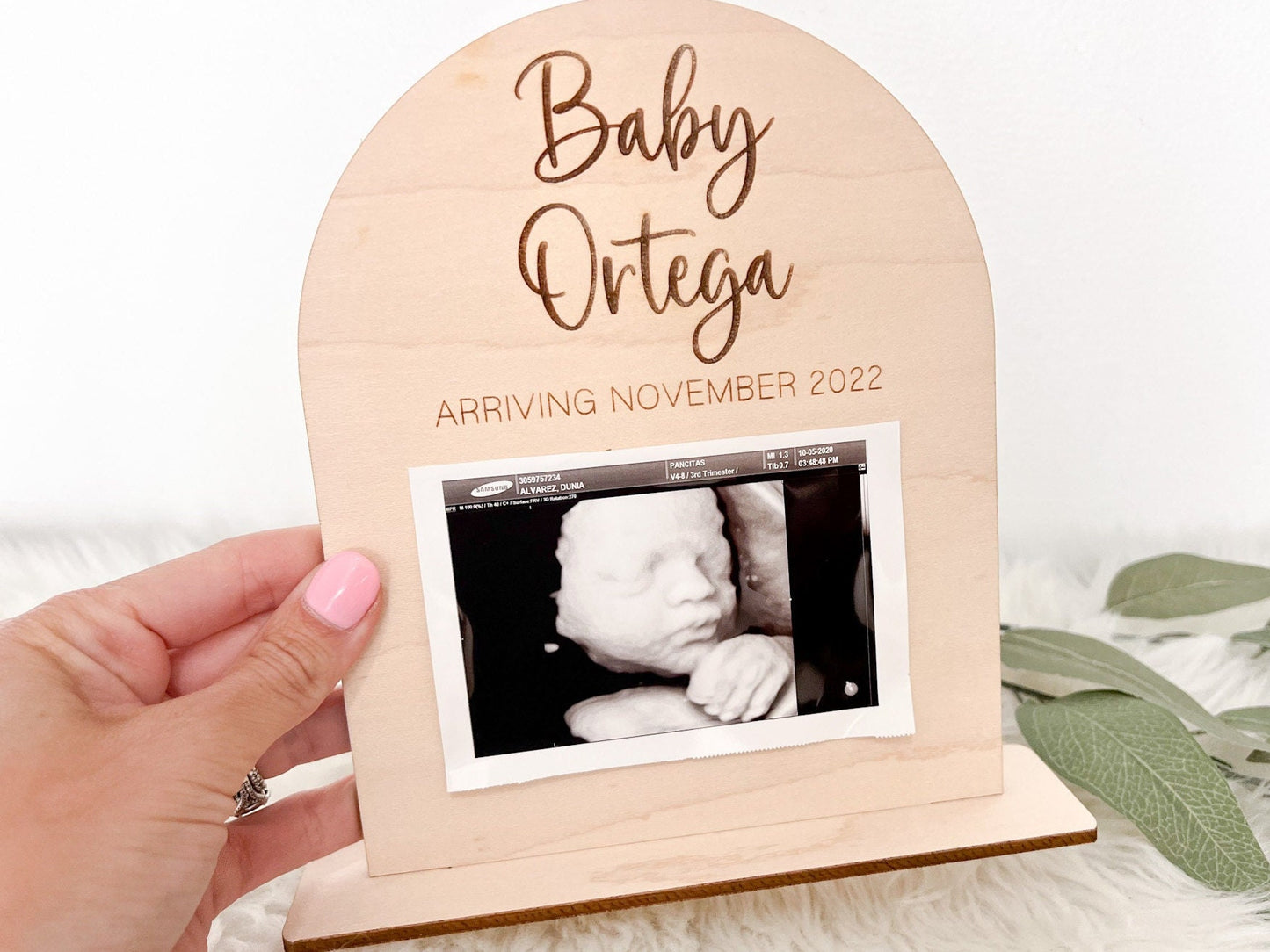 Personalized Arch Baby Footprint - Ultrasound Sign