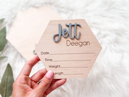Footprint Name Sign for Hospital, Hospital Footprint Sign, Baby Announcement Sign, Baby Birth Stats Sign, Newborn Announcement Sign