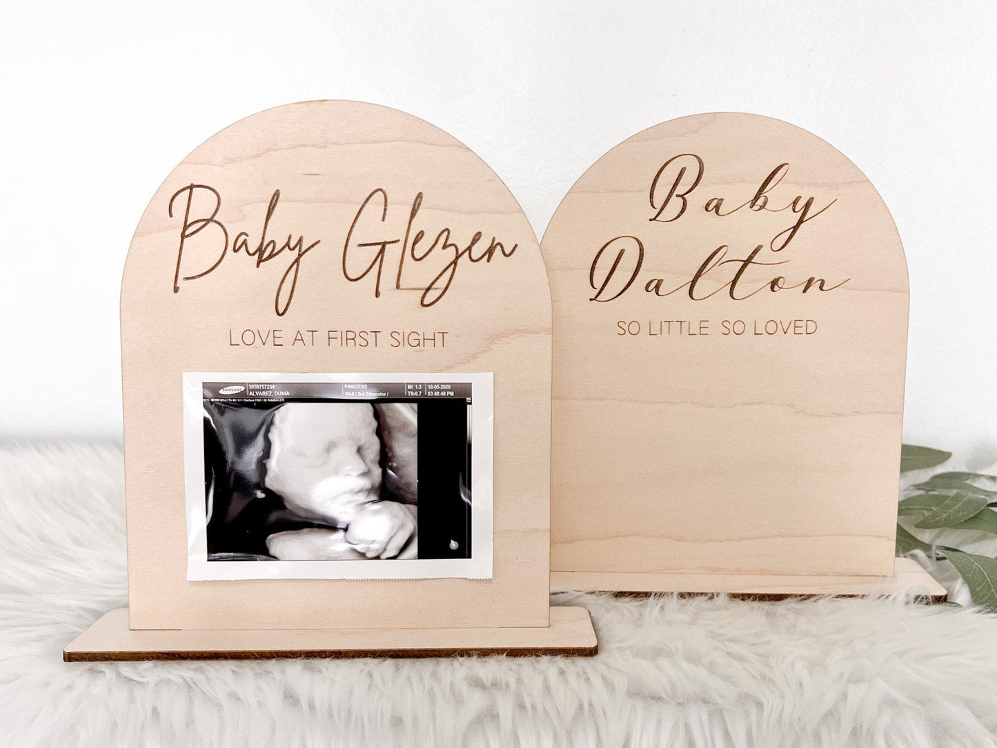 Personalized Arch Baby Footprint - Ultrasound Sign