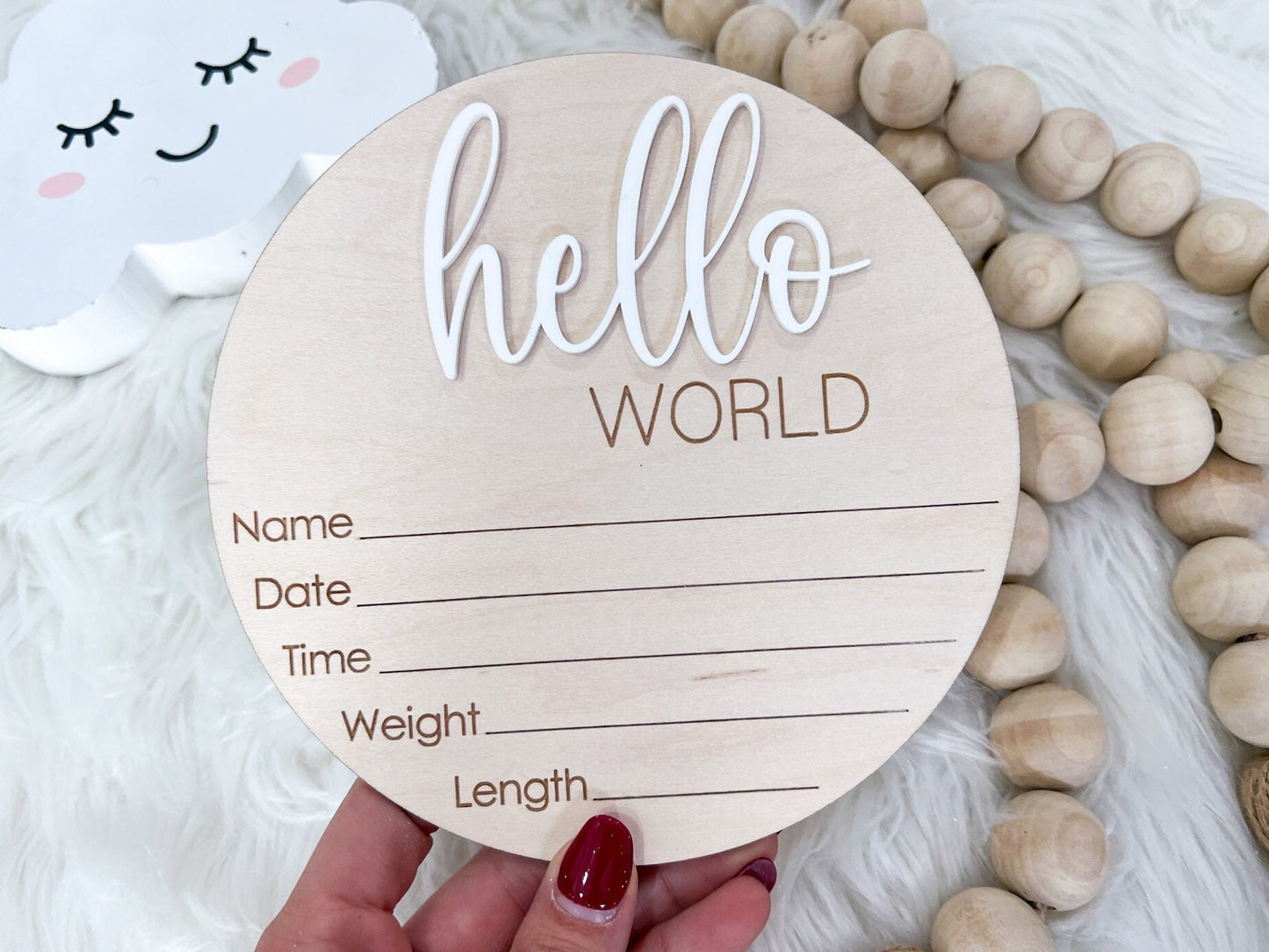 Hello World Birth Announcement Sign