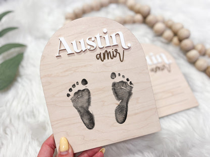 Arch Baby Stats and Footprint Sign